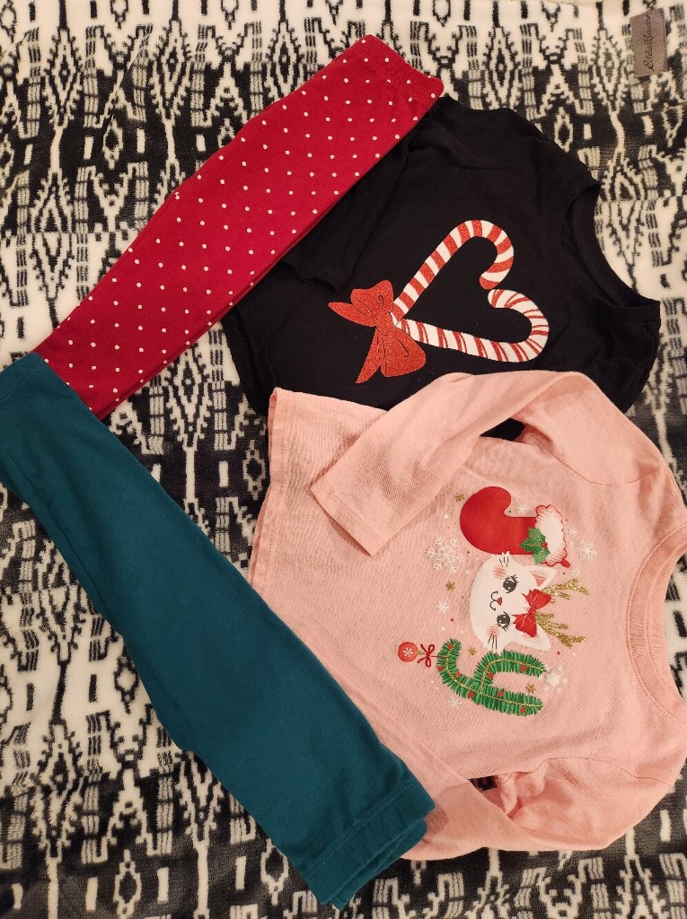 Girl's Holiday Tops & Legging Set, Size 2T